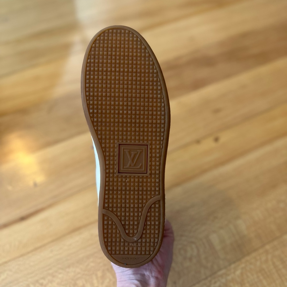 Louis Vuitton frontrow sneakers in pink suede and white sz 39. LV logo - Picture 5 of 8
